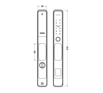 Khóa Hafele 912.20.144 DL6600-SL cửa trượt đố nhỏ