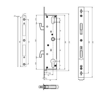 Khóa Hafele 912.20.144 DL6600-SL cửa trượt đố nhỏ