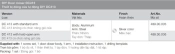 Tay đẩy hơi 489.30.035 Hafele DIY không dừng 20-80kg