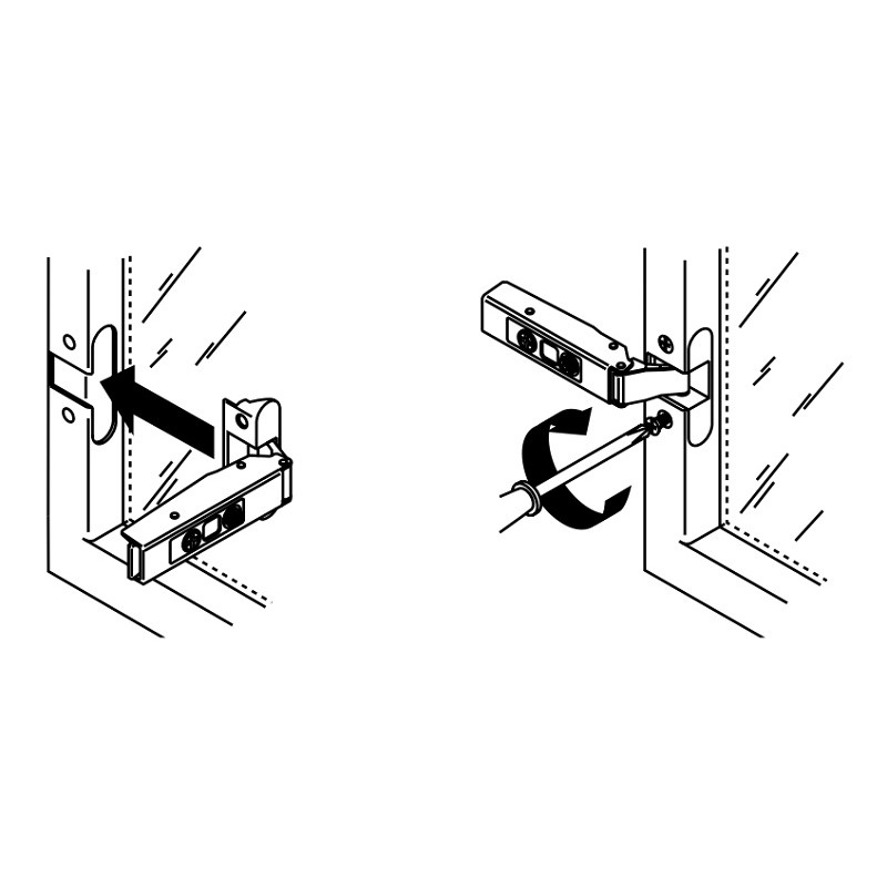 Bản lề METALLA SM giảm chấn 110° trùm ngoài cho cửa khung nhôm Hafele 311.68.510