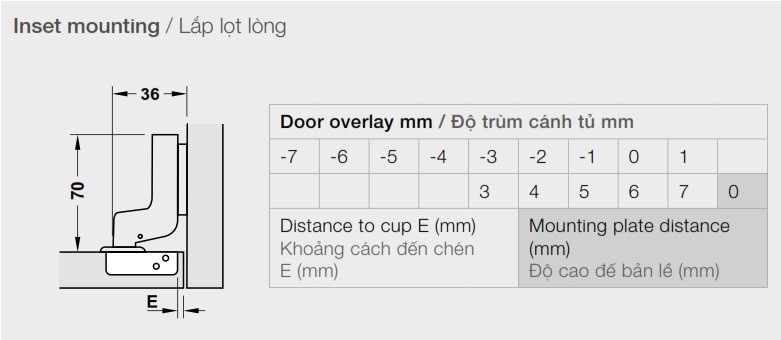 Bản lề Hafele 315.11.752 Metalla SM giảm chấn 110° lọt lòng