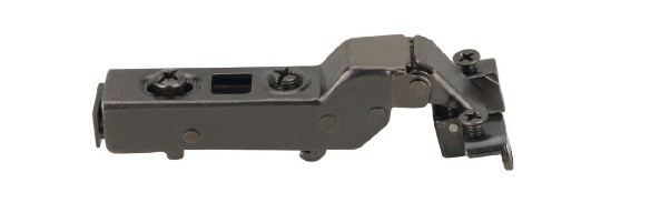 Bản lề METALLA SM giảm chấn 110° trùm nửa cho cửa khung nhôm màu đen Hafele 315.26.711