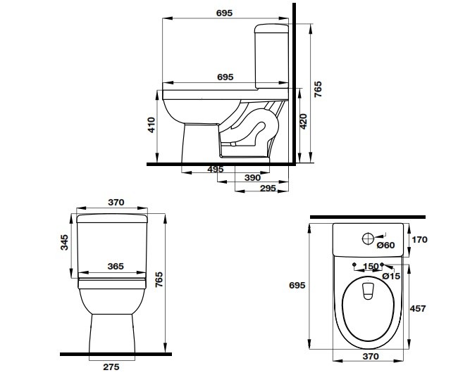 Bồn cầu hai khối COMPACT Hafele 588.79.404