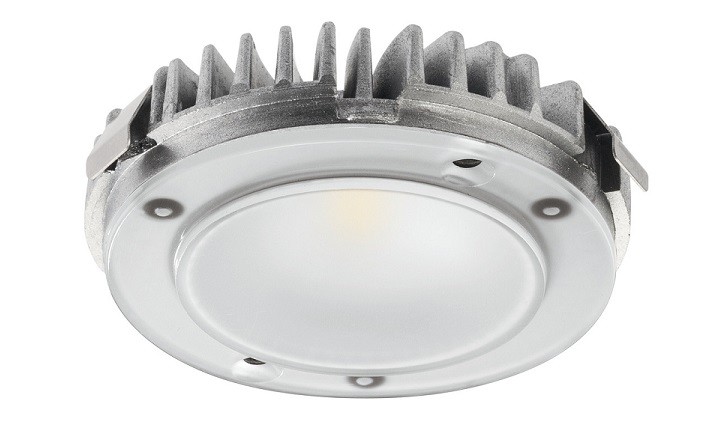 Đèn chiếu Hafele Loox5 LED 2025 lắp âm/nổi 12V 3.8W 2700K 833.72.350
