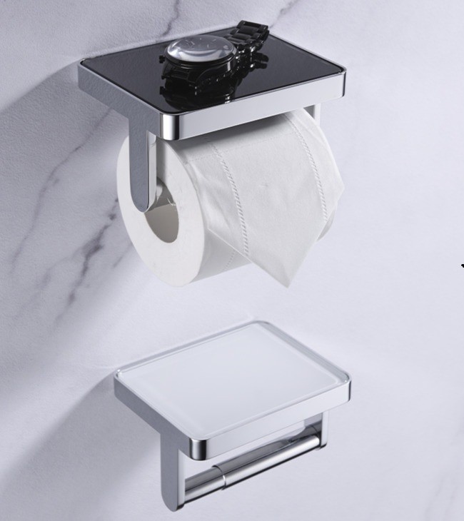 Giá treo giấy Hafele 495.80.231 Kobe kiếng trắng