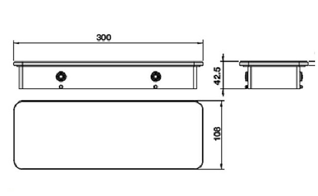 Kệ kính đen Hafele 495.80.243 Kobe 300 mm