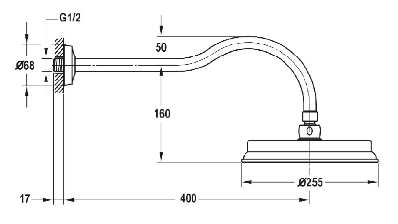 Sen đầu Hafele 589.35.008 Kyoto màu chrome