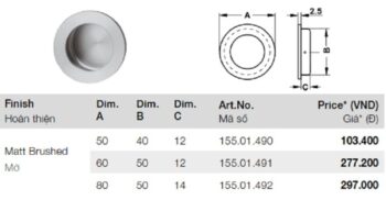 tay nam am tron hafele 80x50x14mm inox mo 155 01 492 27059 2