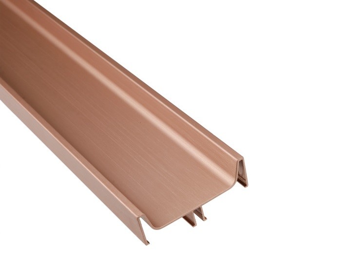 Tay nắm dọc Hafele 126.37.949 Gola đôi 2600mm vàng hồng