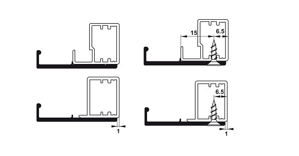 Tay nắm H01 Hafele 563.58.313 cho khung nhôm Alusion đen mờ 3000mm