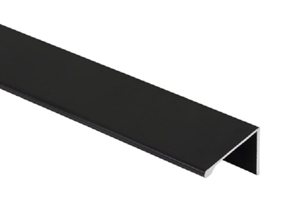 Tay nắm tủ dạng thanh nhôm 43x20x3000mm màu đen mờ Hafele 126.14.304