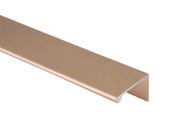 Tay nắm tủ dạng thanh nhôm 43x20x3000mm màu đồng Hafele 126.14.104
