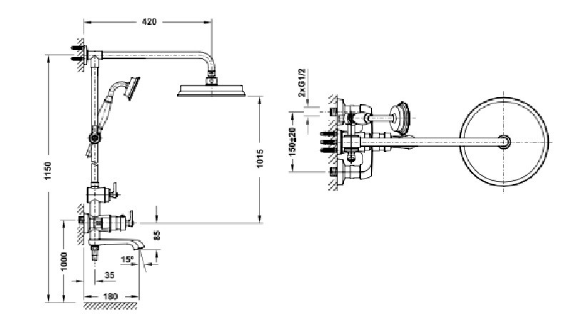 Thanh sen Hafele 589.35.005 Kyoto màu chrome
