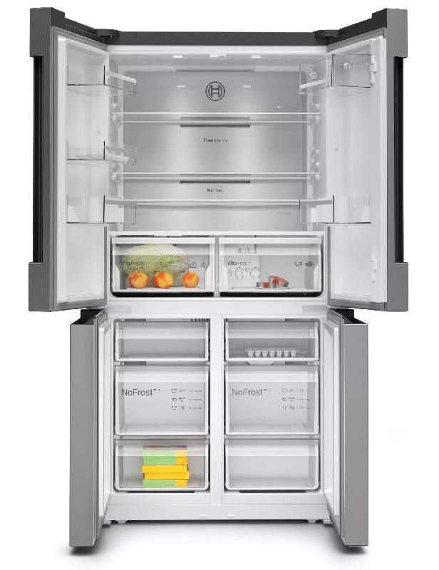 Tủ lạnh cánh chéo 605 lít Home Connect inox Series 6 Bosch KFN96APEAG