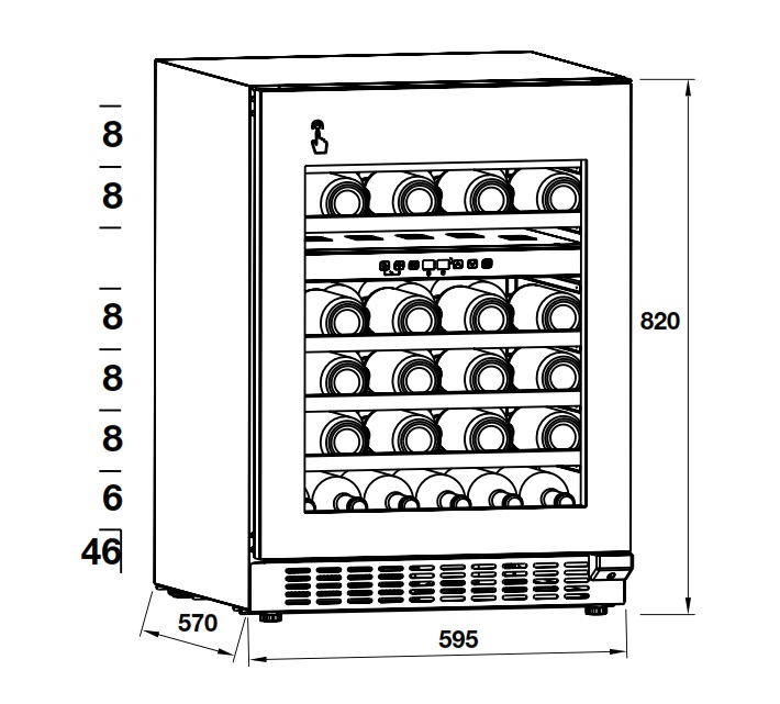 Tủ rượu Hafele 533.17.011 HW-C129FB