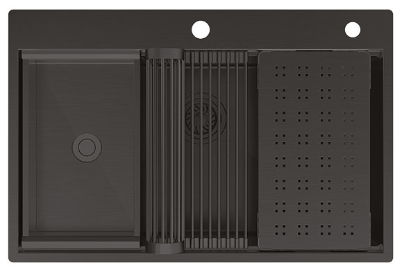 Chậu Hafele 567.24.485 WS R10 HS25-SSN1S-7650 màu đen