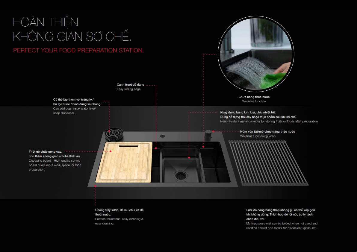 Chậu Hafele 567.24.489 WF R10 HS25-SSN1S-8052 màu đen