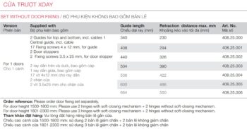 Cửa trượt xoay Hafele SLIDO F-PARK71 25B