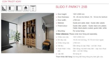 cua truot xoay hafele slido f park71 25b mh5