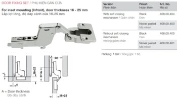 Cửa trượt xoay Hafele SLIDO F-PARK71 25B