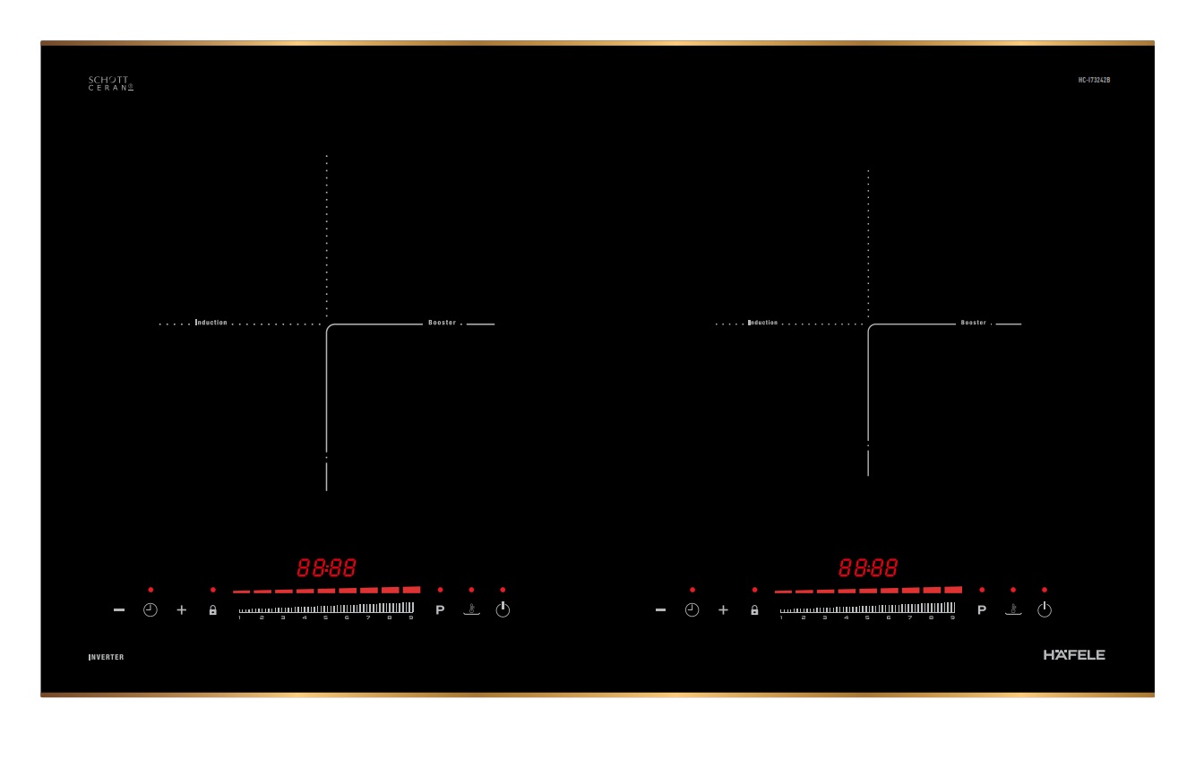 Bếp từ Hafele 536.61.857 HC-I73242B hai vùng nấu