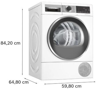 Máy sấy Bosch WQG24570SG 9kg Series 6, bơm nhiệt
