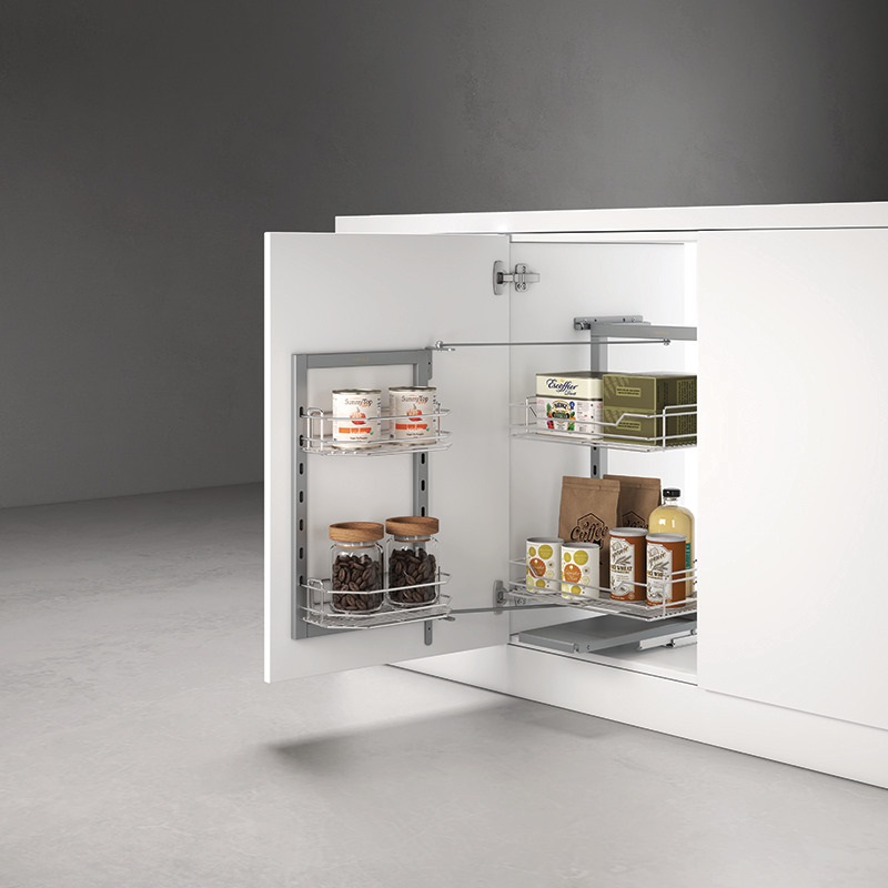 Tủ kho Hafele 548.65.006 Dolce 2 tầng R450mm, mở xoay