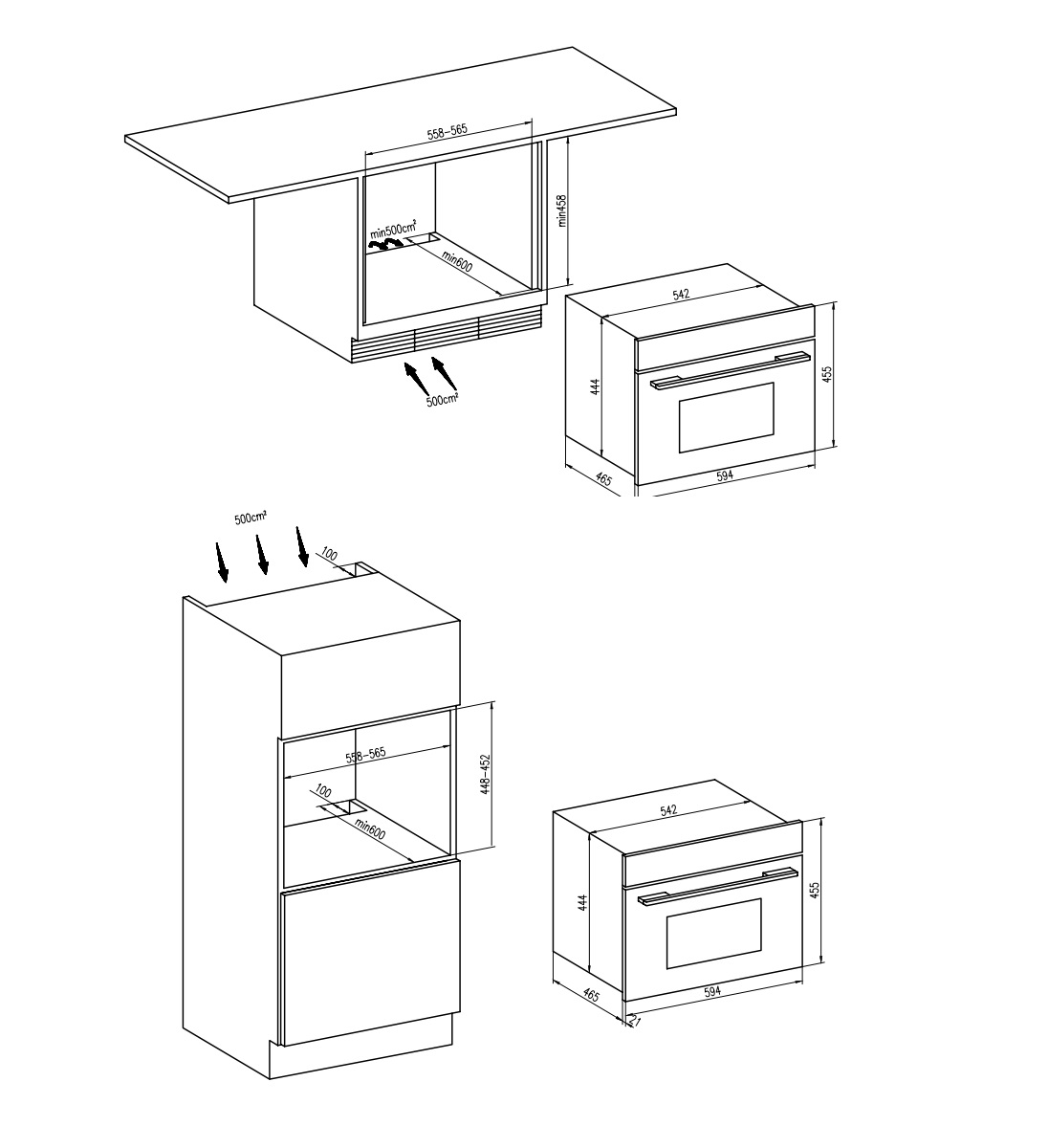 Lò vi sóng Hafele 495.10.044 HC-MWO381B kết hợp nướng âm tủ
