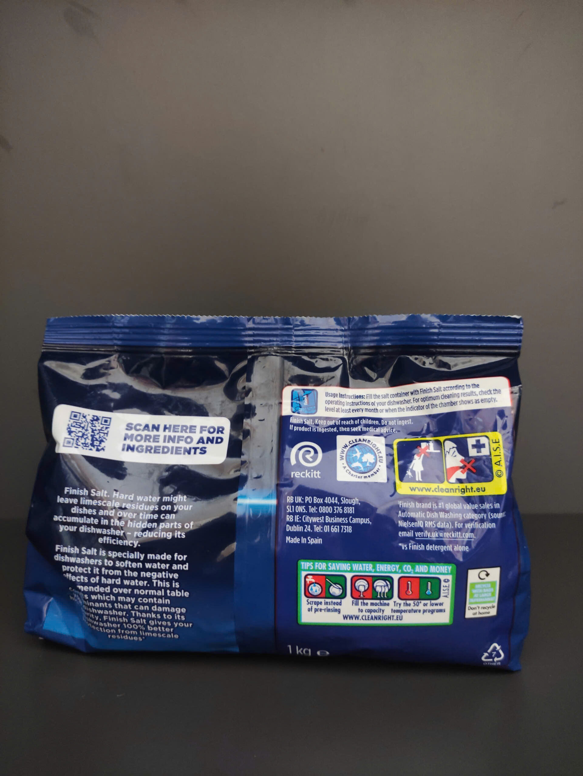 Muối rửa chén finish 1kg