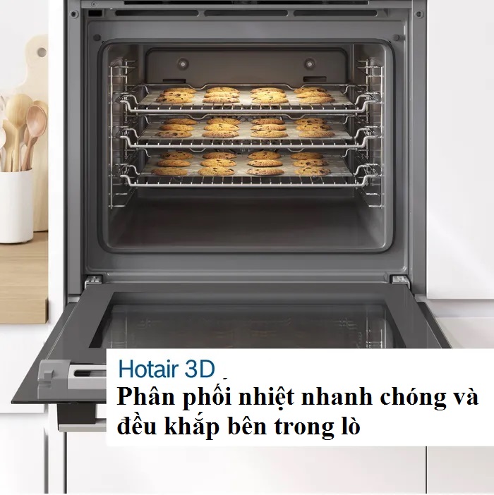 Lò nướng Bosch HBF512BB1T âm tủ 66 lít Series 2