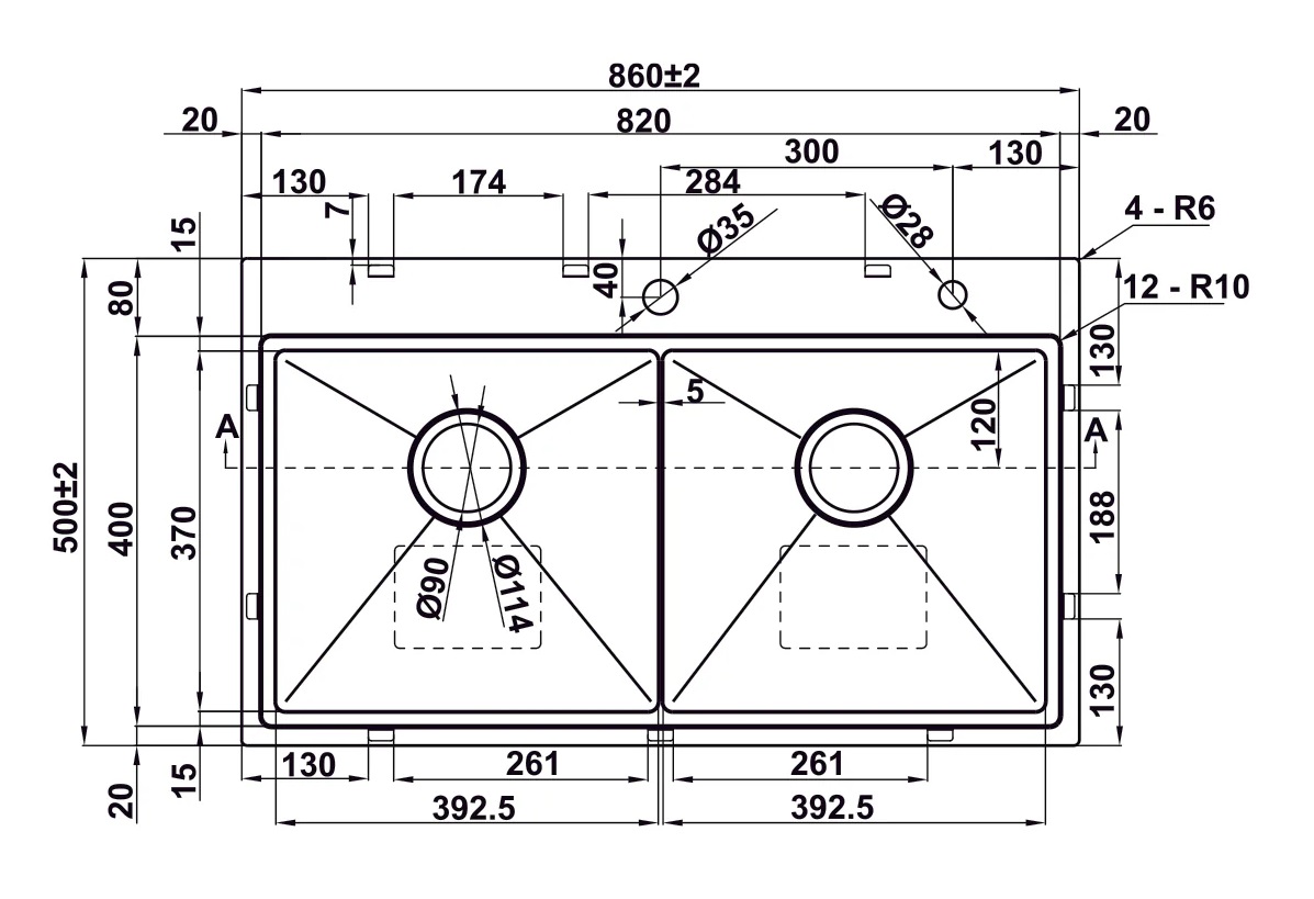 Chậu inox Hafele 567.94.058 và phụ kiện