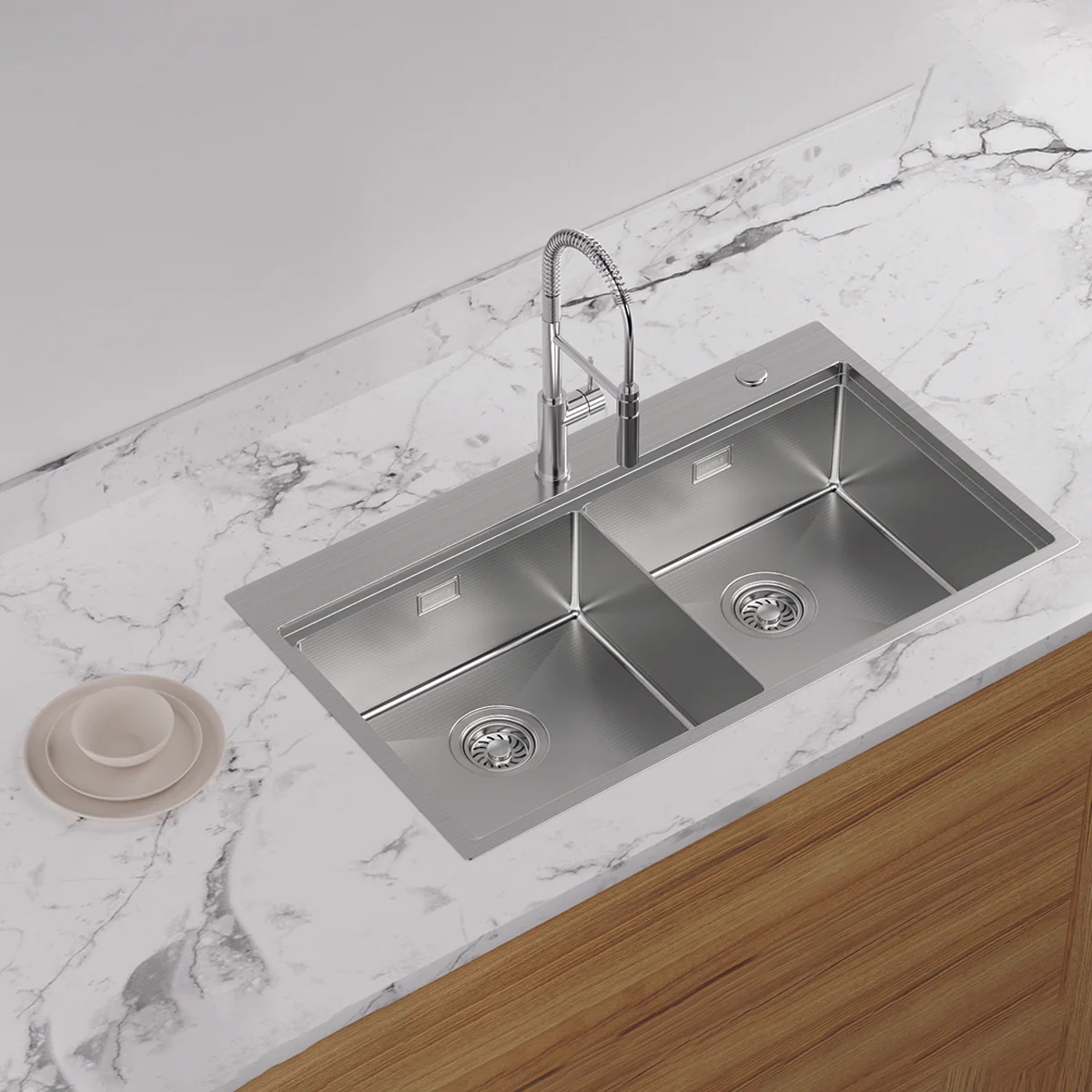 Chậu inox Hafele 567.94.058 và phụ kiện