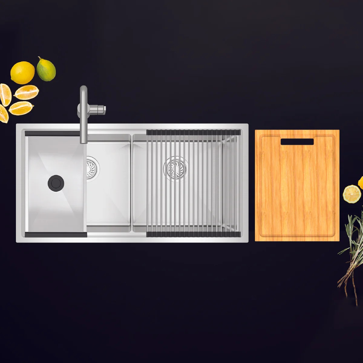 Chậu inox Hafele 567.94.057 và phụ kiện