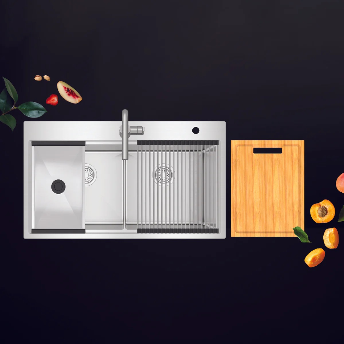 Chậu inox Hafele 567.94.058 và phụ kiện