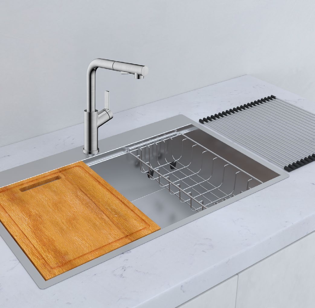 Chậu inox Hafele 567.94.058 và phụ kiện