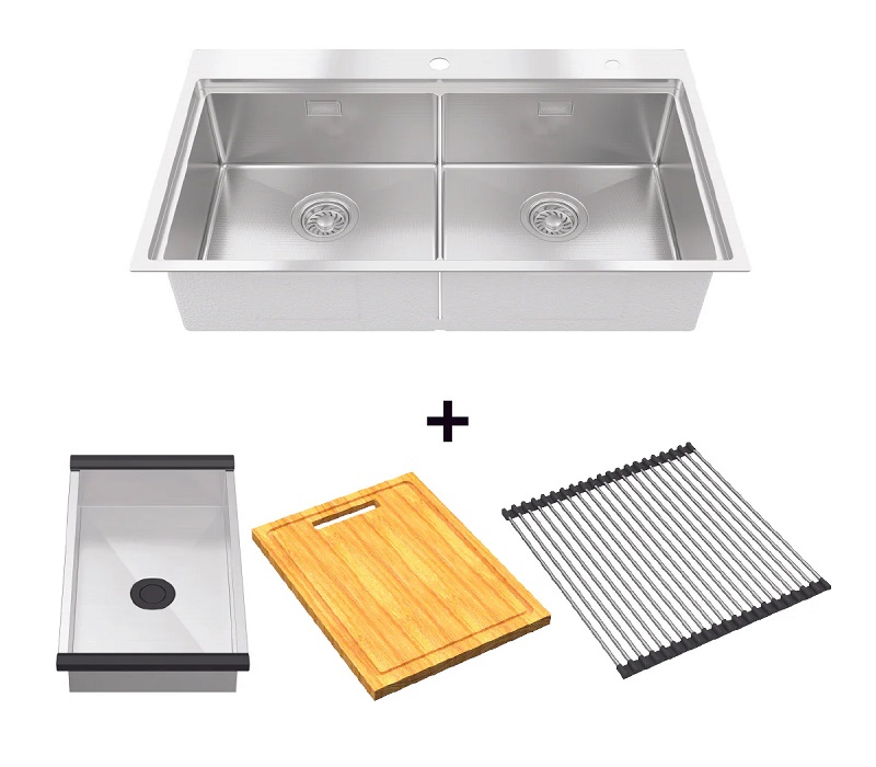 Chậu inox Hafele 567.94.058 và phụ kiện