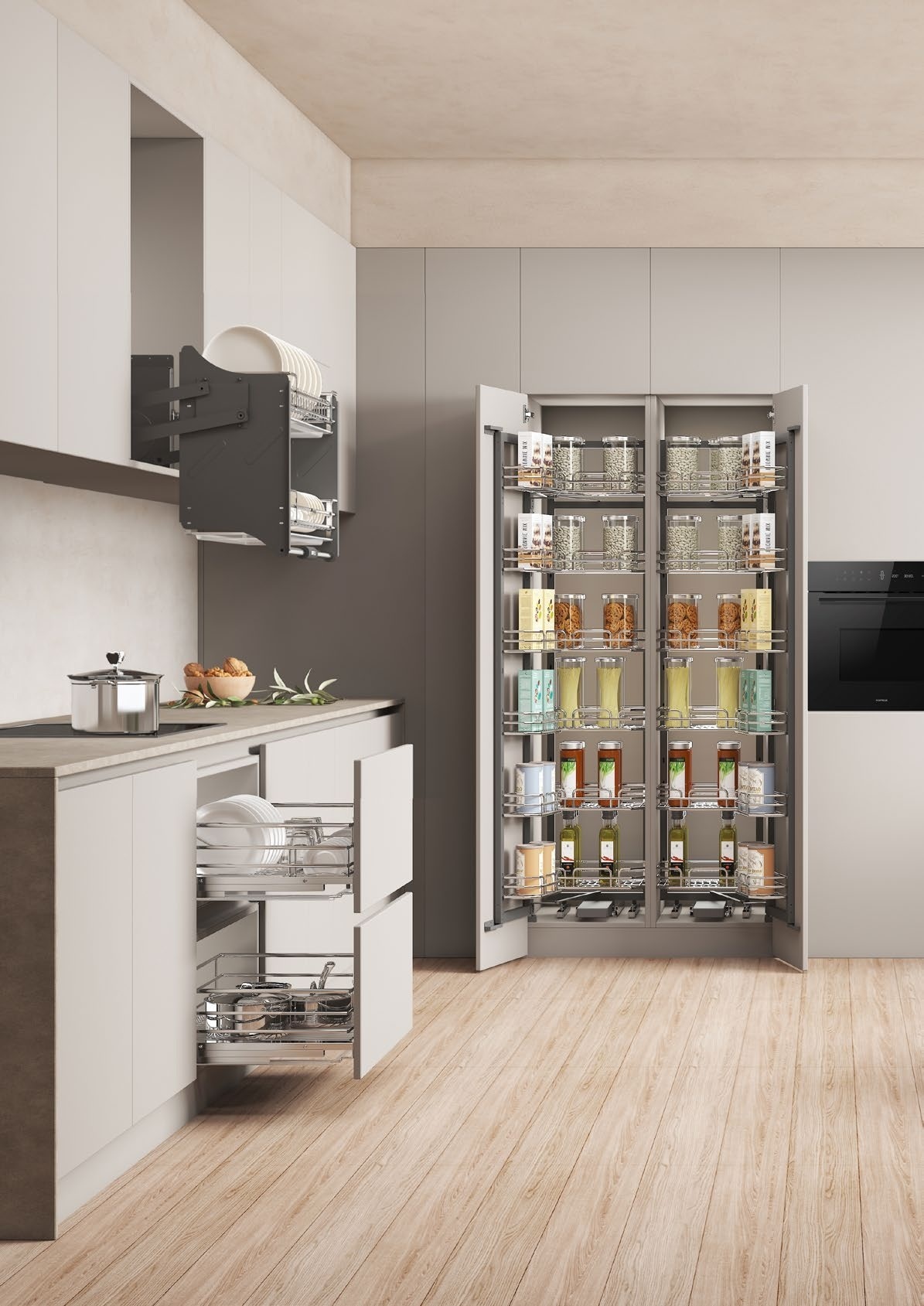 Rổ chén dĩa Hafele 549.04.047 Kason Flex inox R900mm