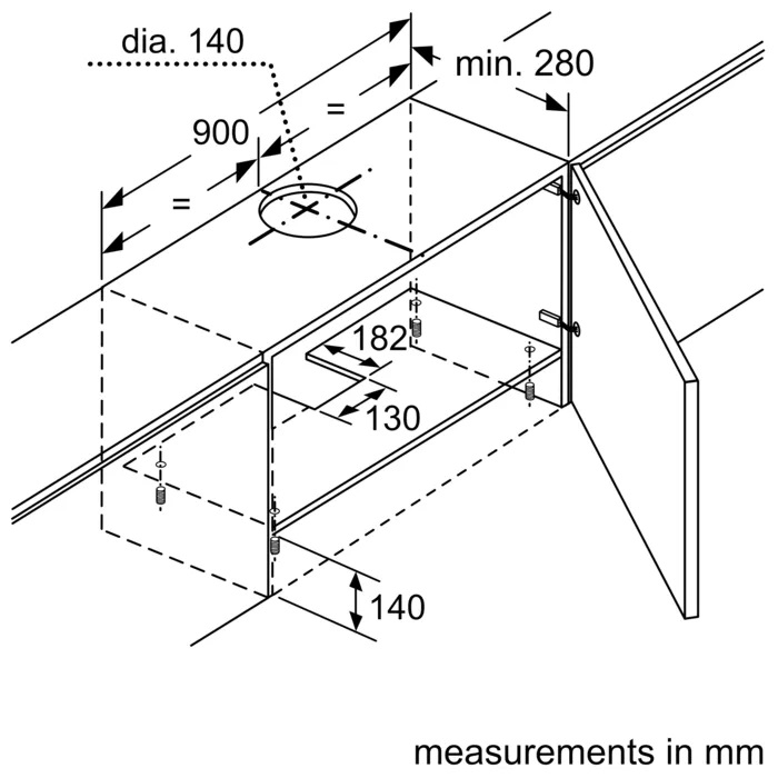 Máy hút mùi Bosch DFT93AC50 âm tủ inox 90cm series 4