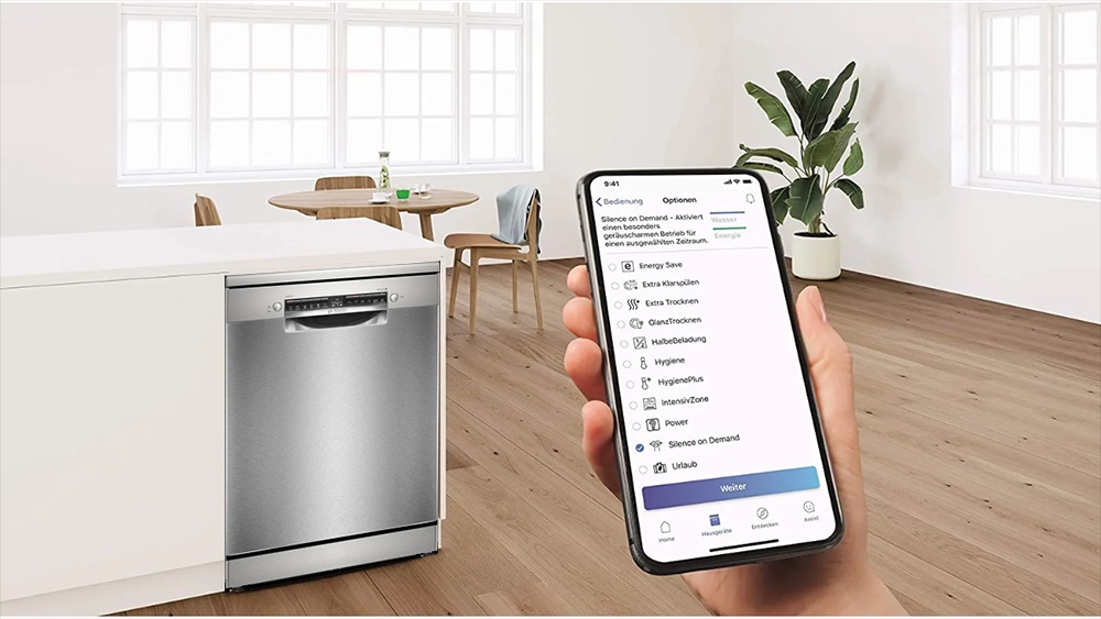 Máy rửa chén Bosch SMS4EVI04E độc lập Series 4, sấy hé cửa