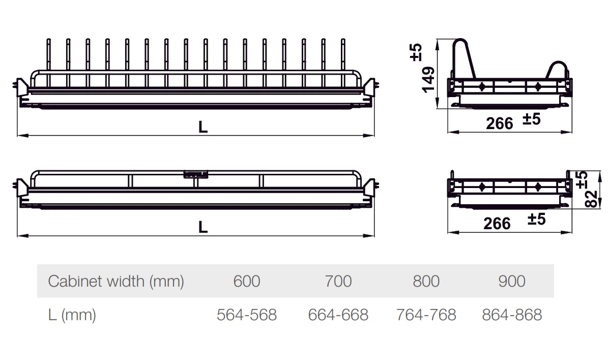 Giá chén dĩa Hafele 544.07.014 Oria R700mm inox