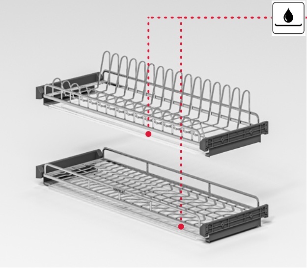 Giá chén dĩa Hafele 544.07.014 Oria R700mm inox