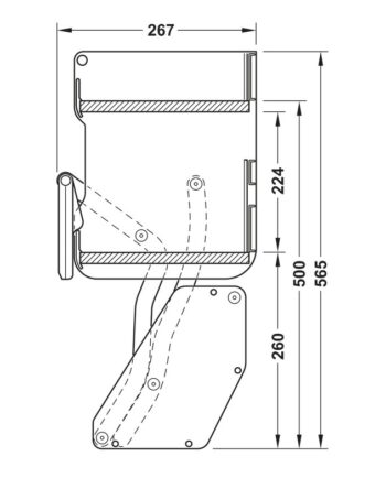 Kệ nâng hạ Hafele 504.68.373 Imove R600mm
