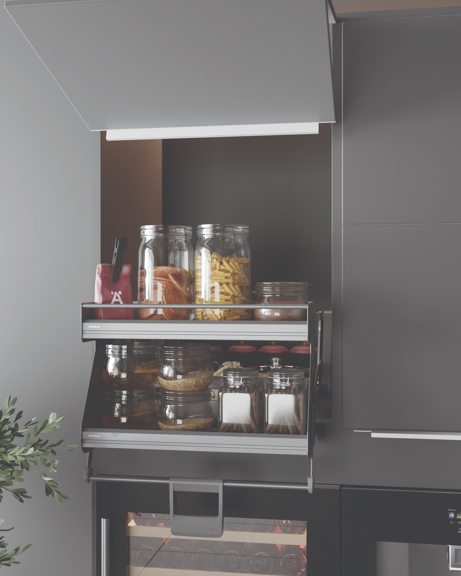 Kệ nâng hạ Hafele 504.68.375 Imove R700mm