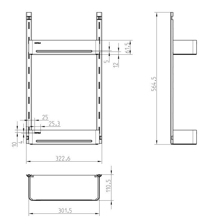 Rổ gắn cánh Hafele 545.14.300 doorAGENT R400mm
