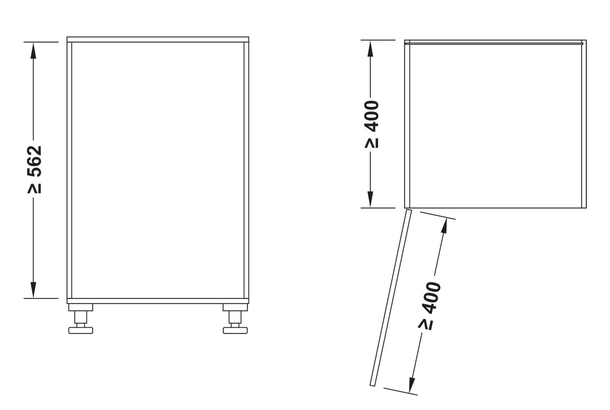 Rổ gắn cánh Hafele 545.14.300 doorAGENT R400mm