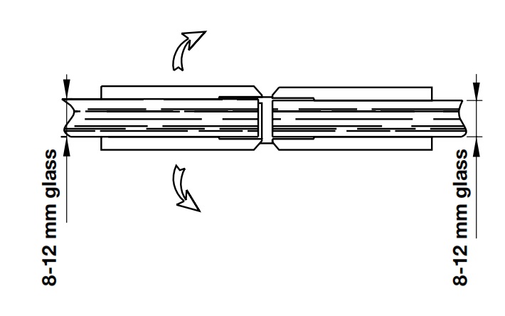 Bản lề phòng tắm kính 180º Hafele 981.77.902 chrome bóng