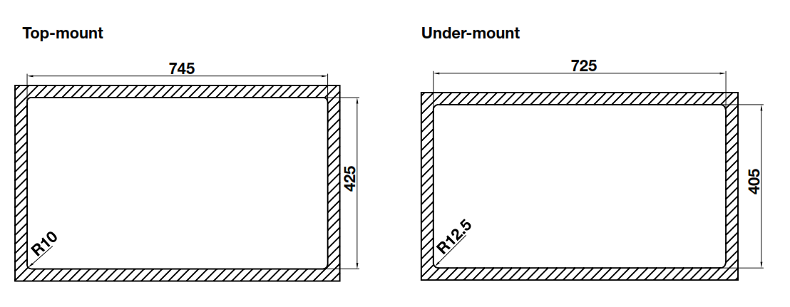 Chậu Hafele 567.24.401 HS26-SSN1S-7644 Embossed