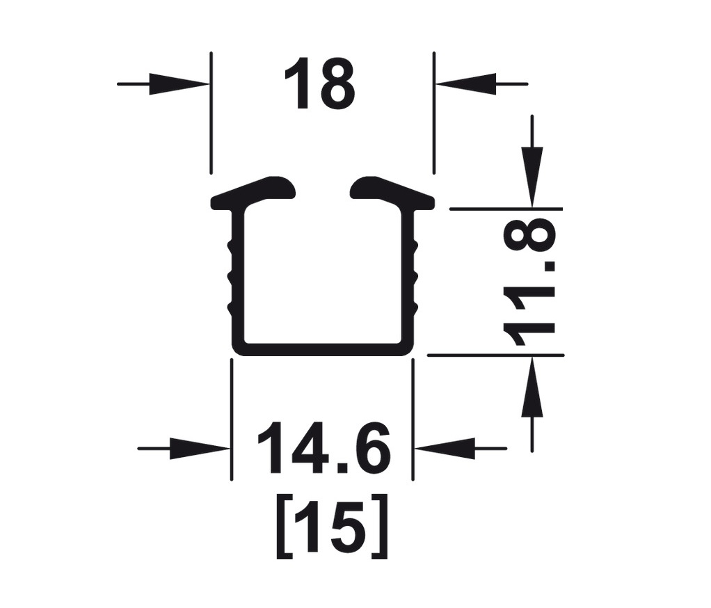 Ray trượt Hafele 401.30.609 Slido F-Line18 50A 2500mm