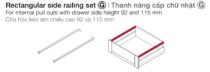 Thanh nâng cấp ray hộp âm Hafele 513.71.785 Matrix Box trắng