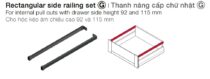 Thanh nâng cấp ray hộp âm Hafele 513.71.385 Matrix Box xám
